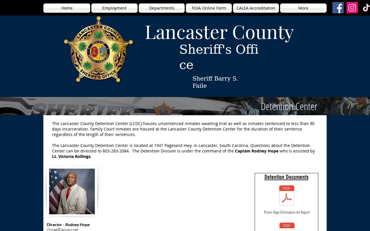 Lancaster County arrest records detention center source
