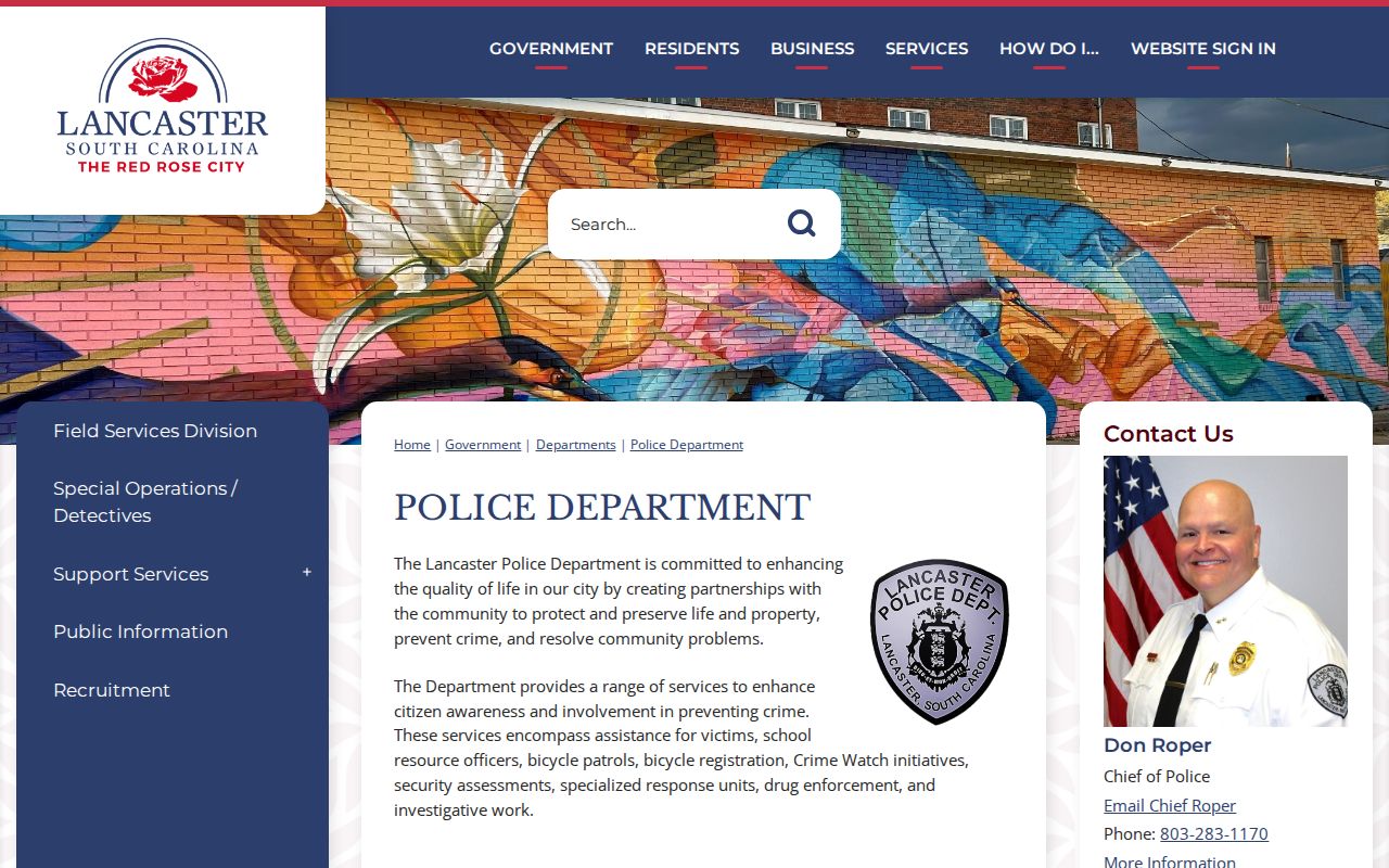 Lancaster Police Department criminal records information