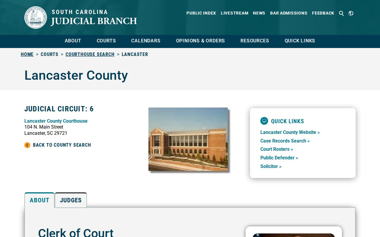 Lancaster County criminal court courthouse directory