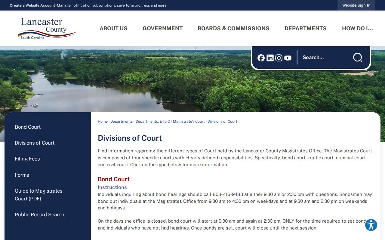 Lancaster County criminal court Magistrate divisions