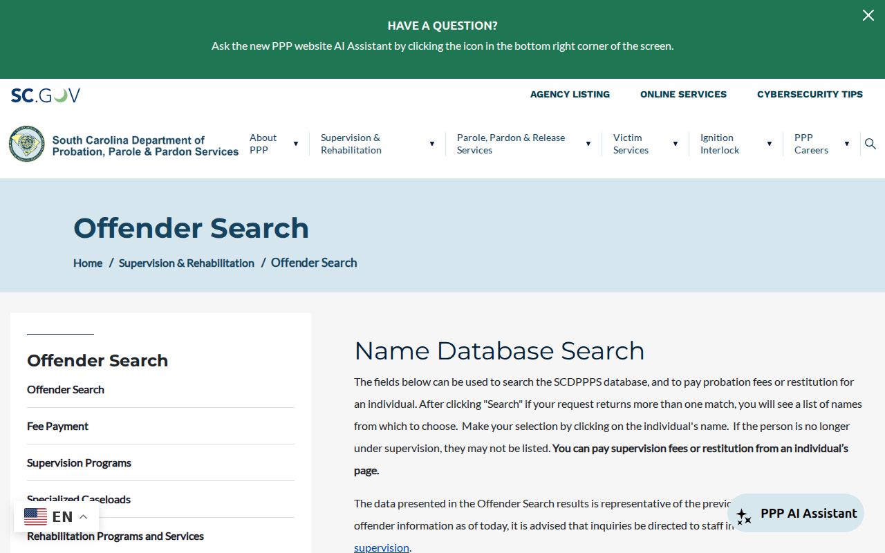 Lancaster County probation and parole criminal record search
