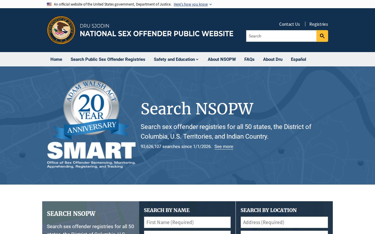 Lancaster County sex offender check through the national registry website